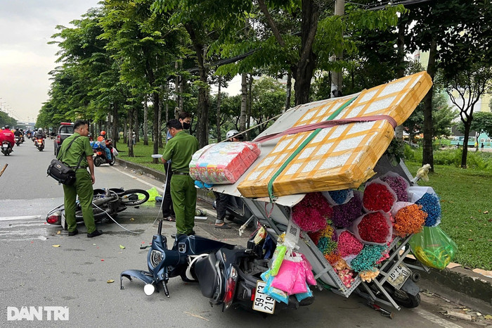 Hiện trường vụ tai nạn.