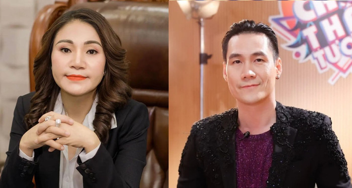 Khánh Phương và vợ.