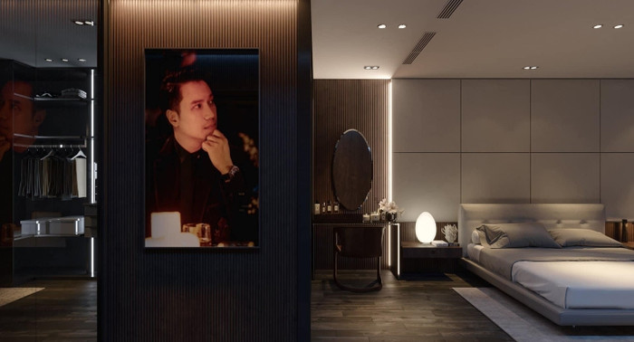 Cơ ngơi của Việt Anh có nội thất hiện đại, đắt tiền.