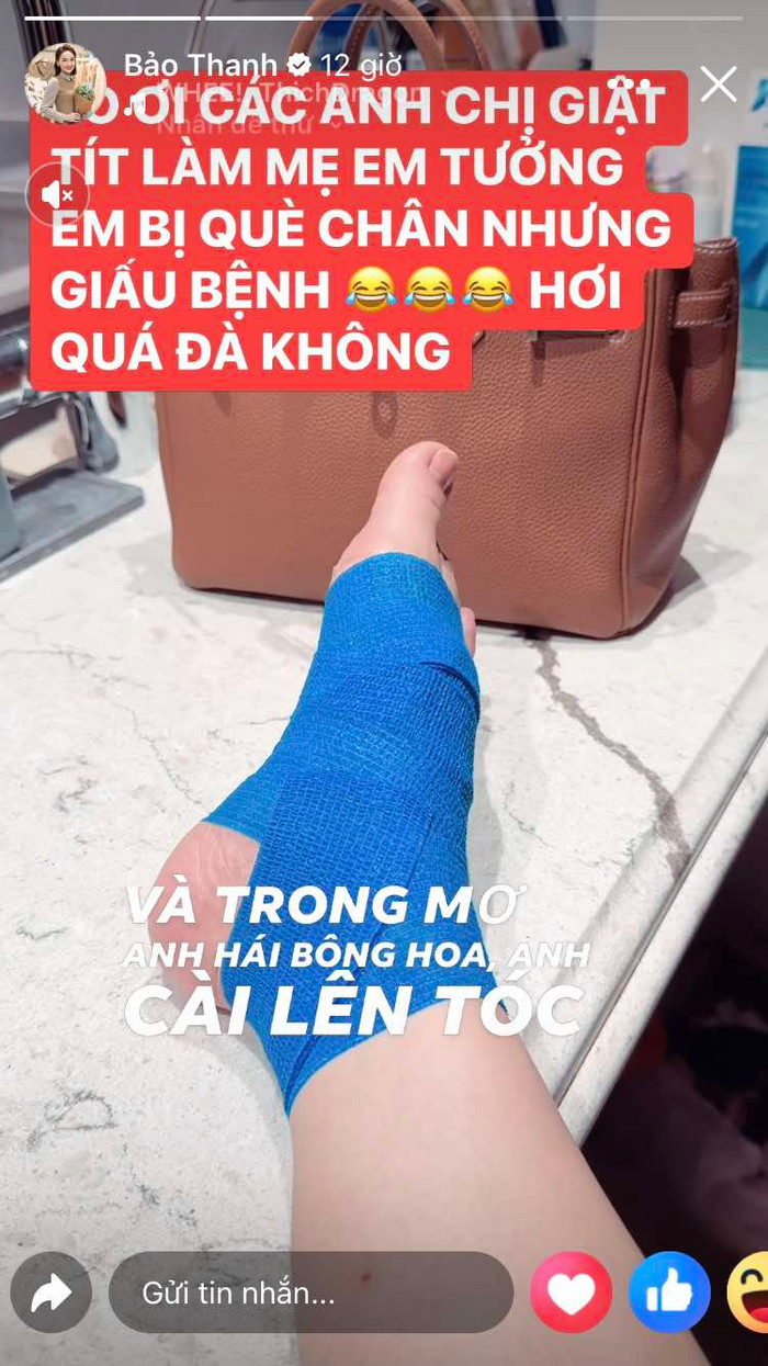 Bảo Thanh chia sẻ tình trạng hiện tại.
