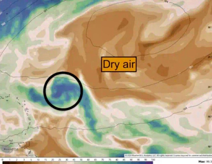 Đỉnh điểm của mùa bão Đại Tây Dương đã qua nhưng vẫn còn có khả năng hình thành những cơn bão mạnh trước khi mùa bão kết thúc. Ảnh: WeatherBell