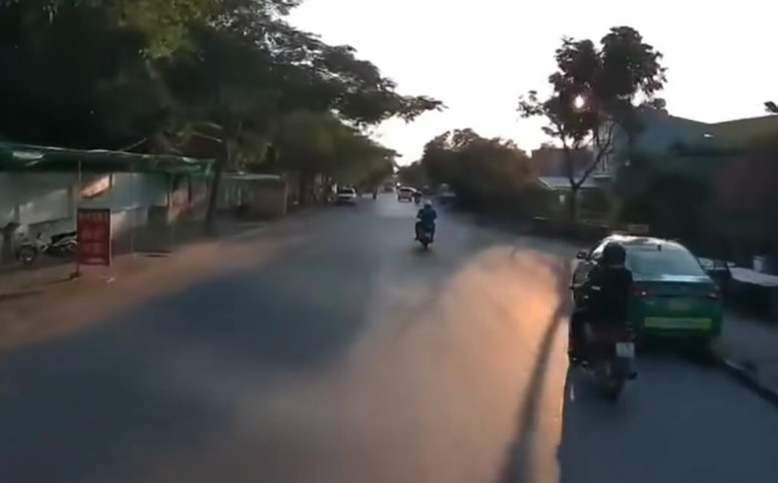 Khoảnh khắc trước khi vụ tai nạn đau lòng xảy ra.