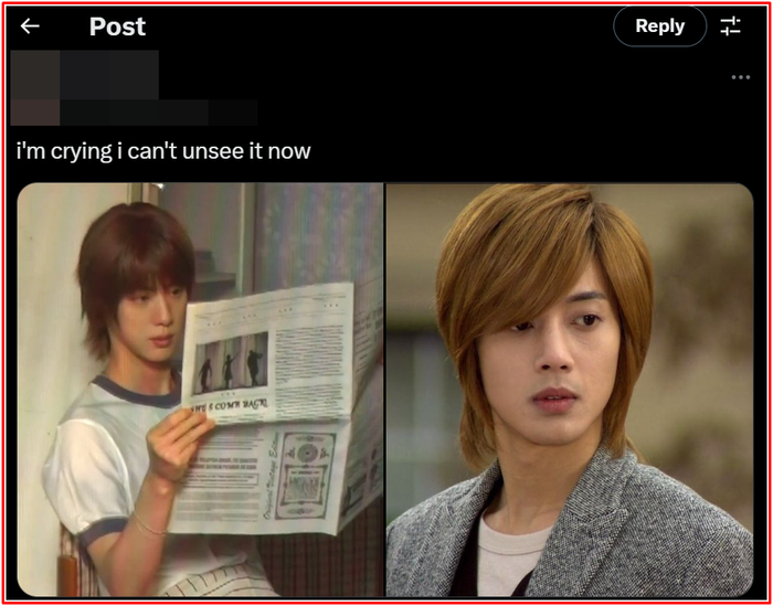 Diện mạo mới của Jin (BTS) gây liên tưởng đến 'nam thần' phim Vườn sao băng Ảnh 3