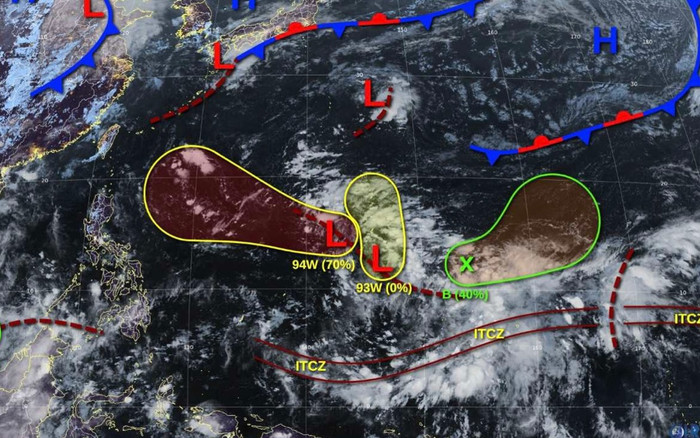 Áp thấp 'chồng' áp thấp gần Philippines, nguy cơ hợp nhất thành bão Ảnh 2