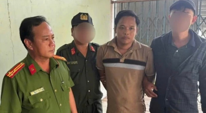 Đối tượng Huỳnh Trung Quân thời điểm bị bắt (Ảnh: Công an tỉnh Kiên Giang).