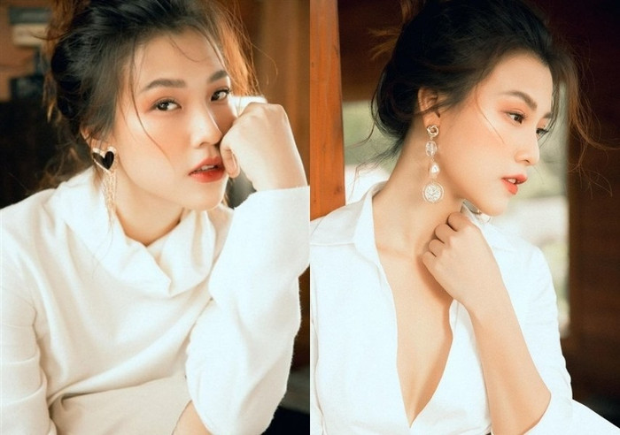 Hoàng Oanh bật khóc khi nhắc đến chồng cũ. 