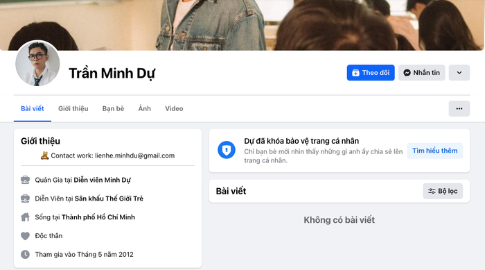 Minh Dự khoá trang cá nhân sau khi bị Phan Đạt réo tên vào lùm xùm. 