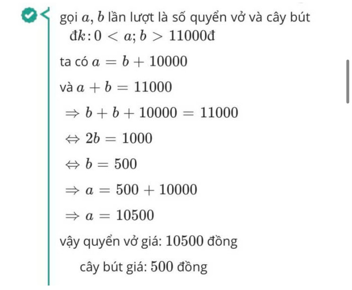 Cách làm và đáp án được đa phần cộng đồng mạng đồng thuận.