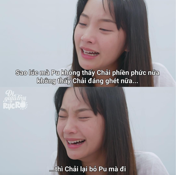 Cảnh khóc bị ném đá của Pu ở chặng đường cuối Đi Giữa Trời Rực Rỡ.