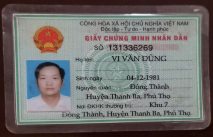 Thông tin về Vi Văn Dũng.
