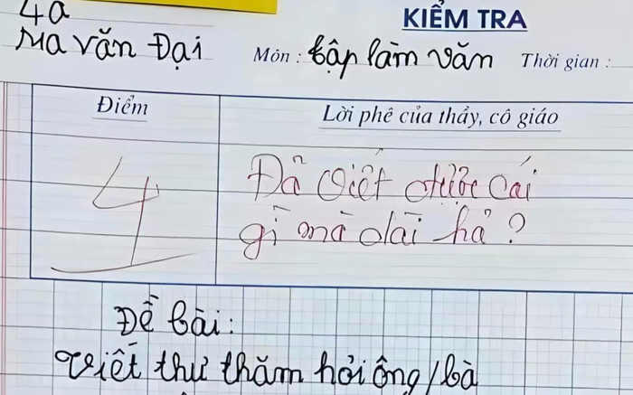 Bài văn hỏi thăm bà nhận 4 điểm, dân tình đồng ý với giáo viên khi đọc nội dung Ảnh 2