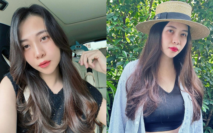 Đàm Thu Trang từng rất ưa chuộng mái tóc dài thướt tha.
