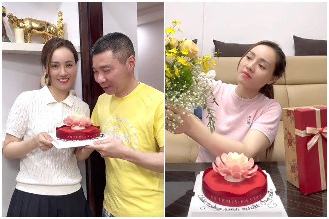 Nam nghệ sĩ vui vẻ trong sinh nhật.