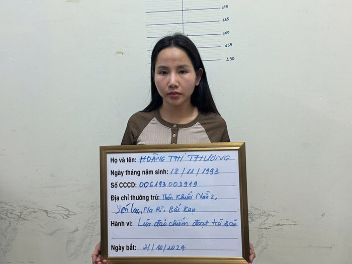 Đối tượng Hoàng Thị Thương. Ảnh: Báo Bắc Kạn.