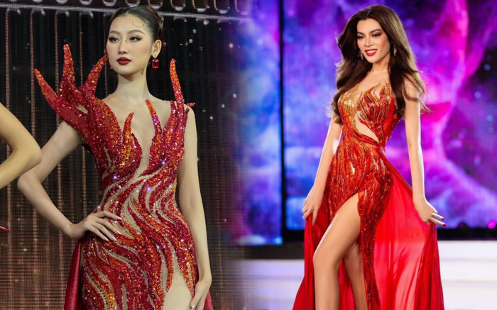 Váy dạ hội của Hoa hậu Quế Anh bị nghi 'đạo nhái' Ảnh 2