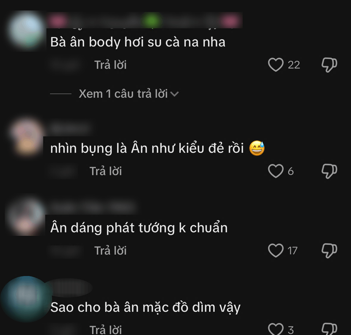 Nhiều bình luận tỏ ra thất vọng đối với hình thể của Hoa hậu Thiên Ân. 