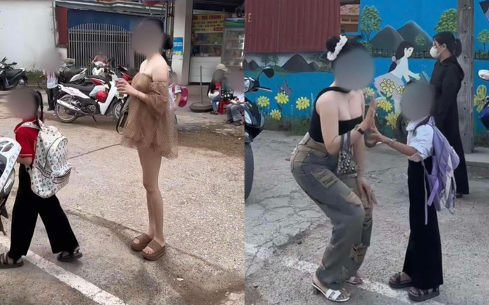 Mẹ trẻ gây sốc vì ăn mặc phản cảm khi đưa đón con đi học, dân tình chỉ trích gay gắt Ảnh 2
