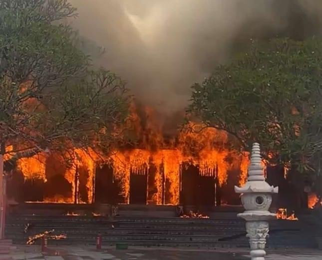 Vụ cháy xảy ra ở khu Tam Bảo - Ảnh MXH