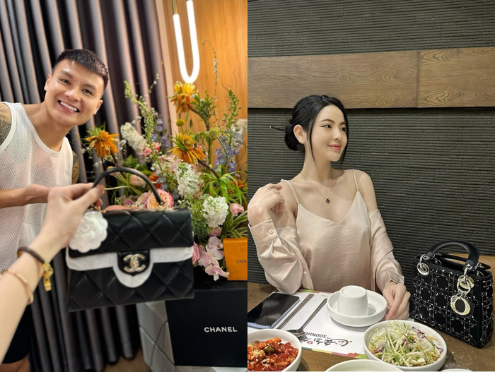 Hai mẫu túi Chanel và Dior cũng được vợ Quang Hải sử dụng thường xuyên.