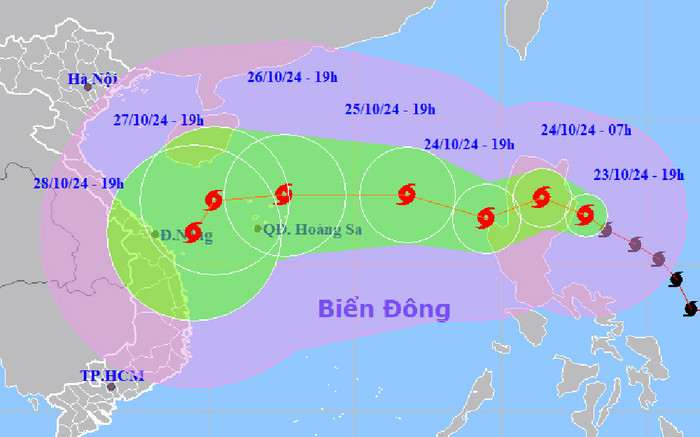 Bão Trà Mi ngày càng phức tạp, đổi hướng liên tục Ảnh 2