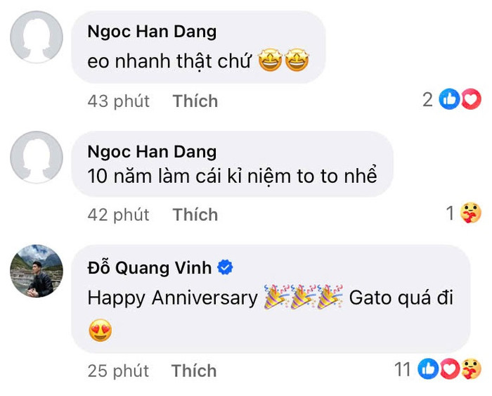 Anh chồng Hoa hậu Đỗ Mỹ Linh chúc mừng hạnh phúc 2 em. 