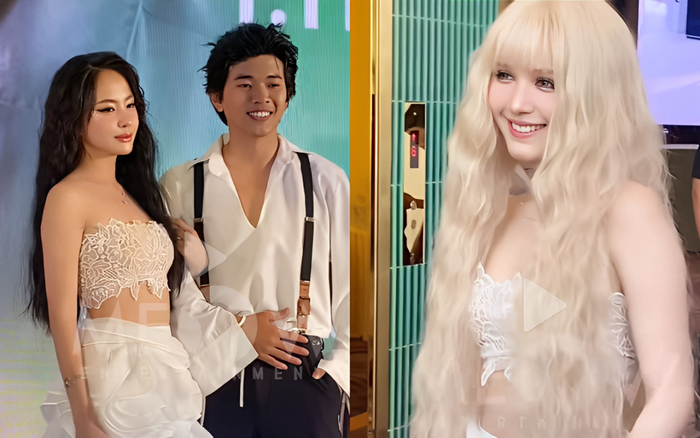 Xoài Non (phải) và con gái màn ảnh Thúy Diễm cùng diện một kiểu trang phục - Meow Entertainment.
