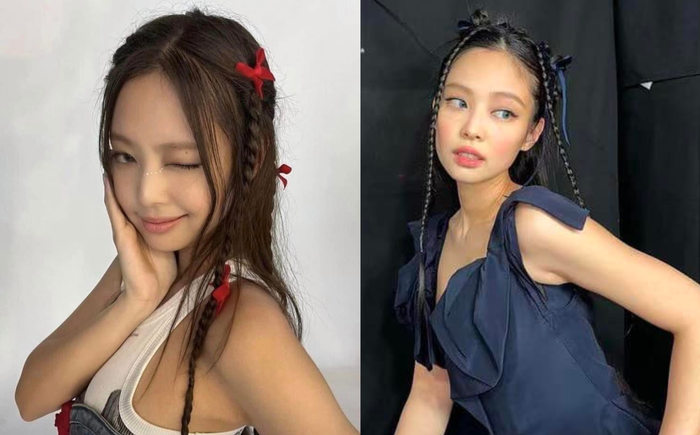 Jennie 'trưng dụng' mốt Baby Braids trong nhiều tình huống.