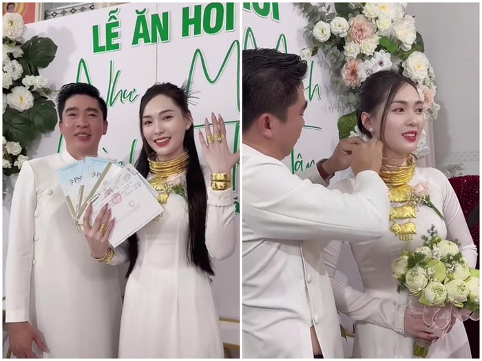 Quà cưới nặng tay của cô dâu Như Huỳnh.