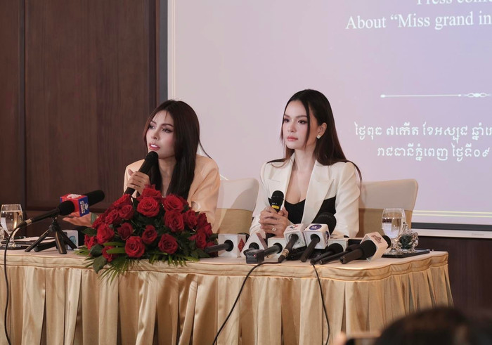 Phía Miss Grand Cambodia đáp lại bằng cuộc họp báo kéo dài 3 tiếng đấu tố ông Nawat.