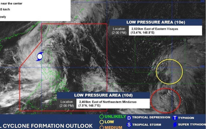 2 áp thấp đang mạnh lên thành bão xuất hiện sau bão Trami Ảnh 2