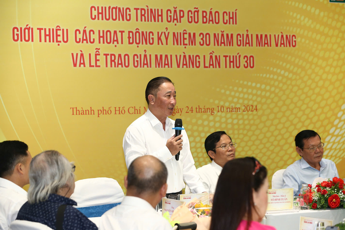 Trưởng Ban Tổ chức Giải Mai Vàng lần thứ 30 - 2024 thông tin về các hoạt động kỷ niệm nhân dịp 30 năm.