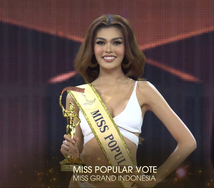 Nova Liana - chủ nhân của giải thưởng Miss Popular Vote. 