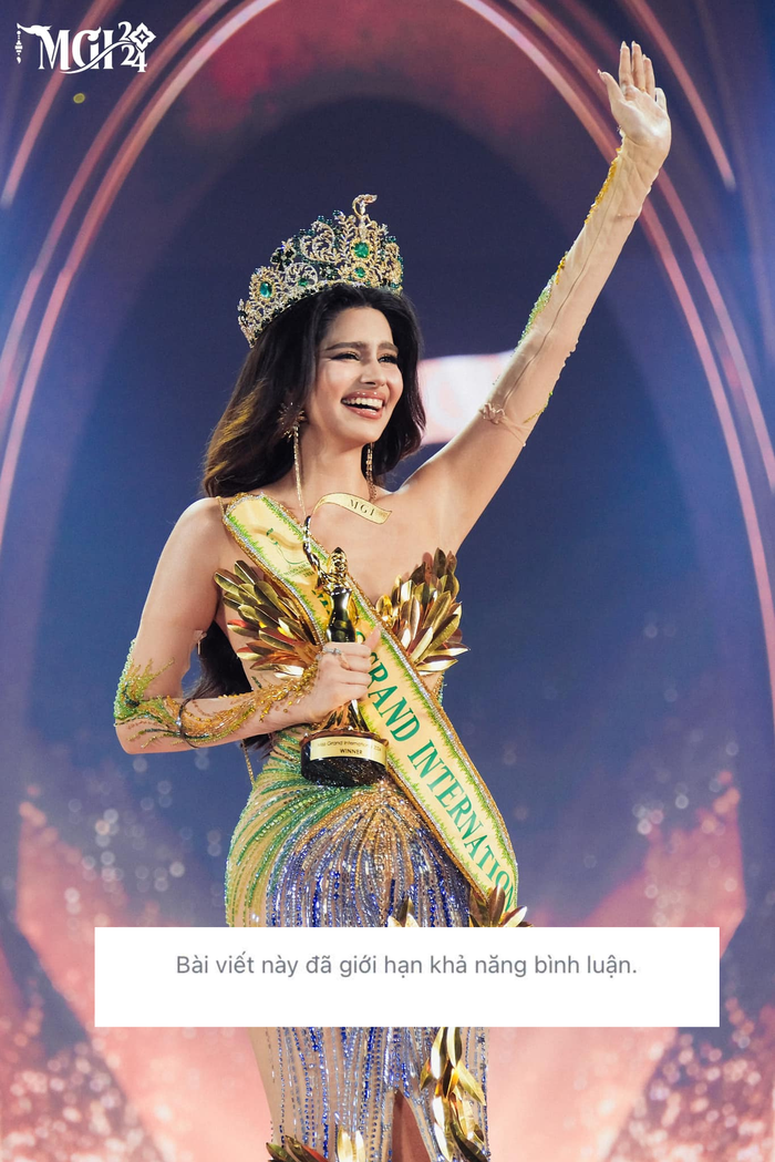 Miss Grand International phải bật tính năng giới hạn bình luận trên trang Instagram.