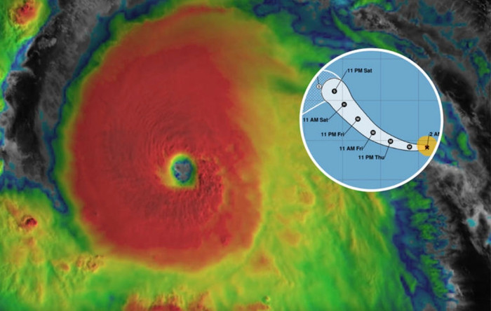 Cảnh báo khẩn: Bão Kristy đạt cấp 5, sức gió 260 km/giờ ở Thái Bình Dương.