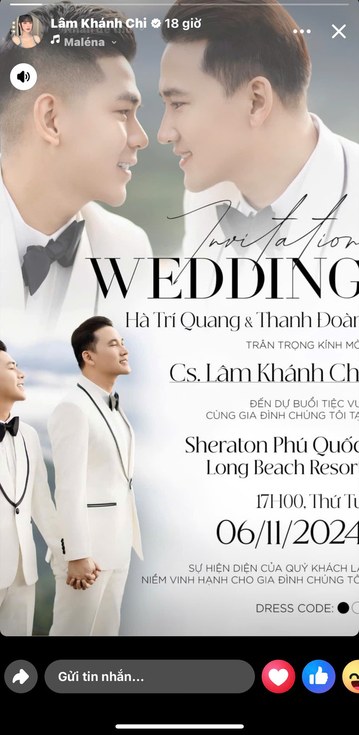 Thiệp cưới của cặp đôi đang được gửi đến khách mời.