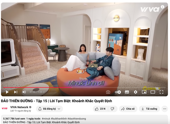 Tập 15 Đảo Thiên Đường vẫn còn thu hút sự chú ý từ nhiều khán giả. Ảnh: Chụp màn hình