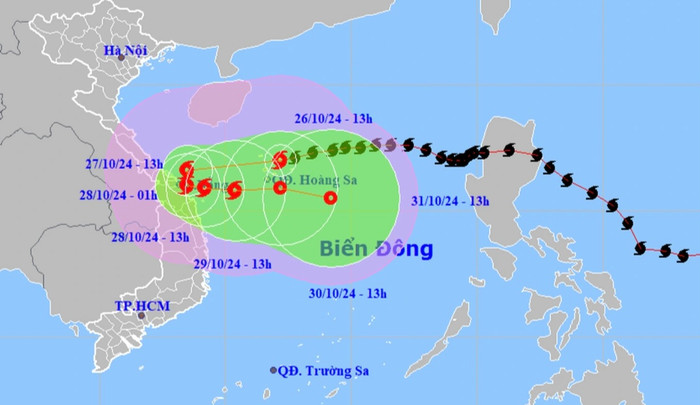 Bão Trà Mi quần thảo biển Trung Bộ, nguy cơ lũ quét, sạt lở.