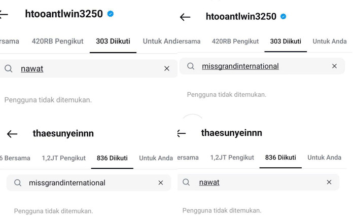 GĐQG Miss Grand Myanmar và người đẹp Thae Su Nyein thẳng tay huỷ theo dõi ông Nawat và Miss Grand International.