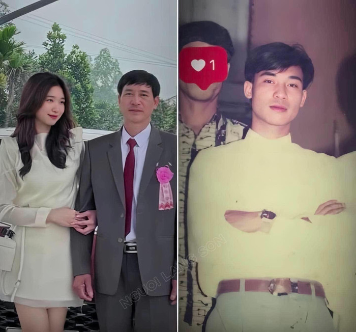 Hình ảnh bố thời trẻ khiến con gái phải xuýt xoa. Nguồn ảnh: Người Lạng Sơn