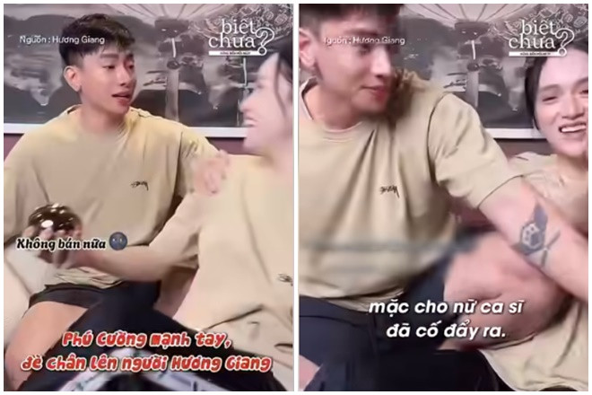 Phú Cường có hành động không phù hợp với Hương Giang.