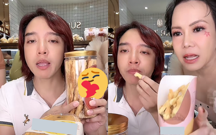 Chồng Việt Hương livestream bán bánh, để lộ diện mạo gây sốt ở tuổi U60.