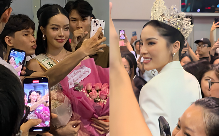 Hoa hậu Kỳ Duyên - Hoa hậu Thanh Thủy có màn 'đối đầu' tại sân bay.