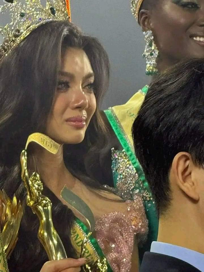 Người đẹp Myanmar gào khóc nức nở khi được công bố ở ngôi vị Á hậu 2 - Miss Grand International 2024.