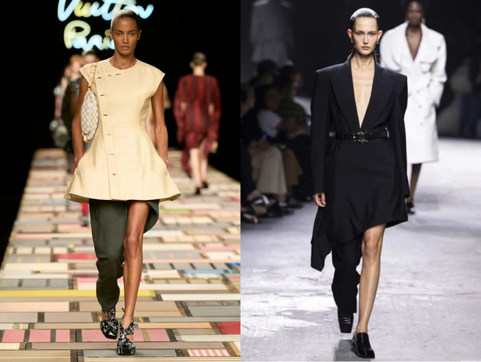 Nhiều nhà mốt cũng đang tận dụng xu hướng 'một chân'.