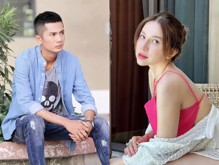 Huỳnh Phương hài hước tung hứng bên dưới ảnh gợi cảm của Khả Như.