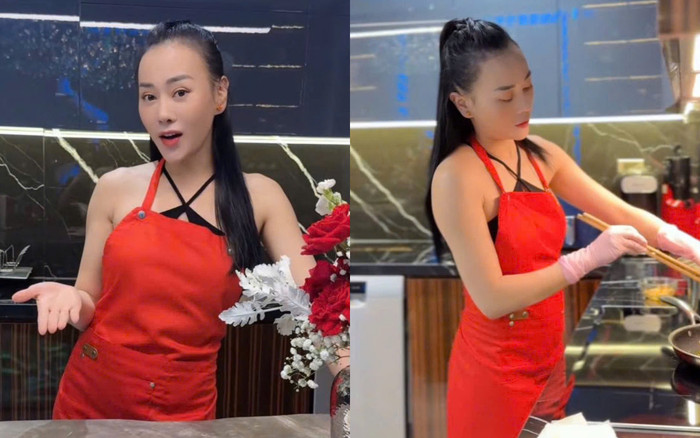 Hơn 1 triệu người phát cuồng vì sắc vóc mặn mà của Phương Oanh khi vào bếp Ảnh 2