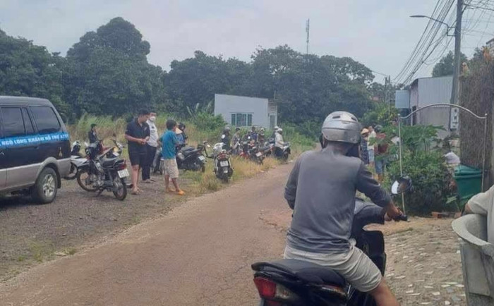 Hiện trường nơi xảy ra vụ án mạng đau lòng.
