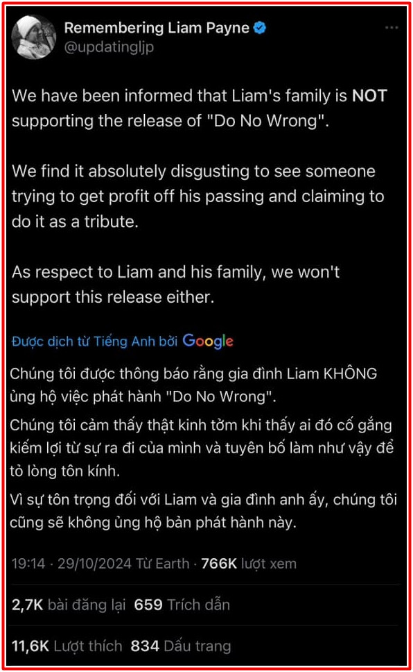 Nam nghệ sĩ bị chỉ trích vì kiếm lợi từ sự ra đi của Liam Payne Ảnh 4