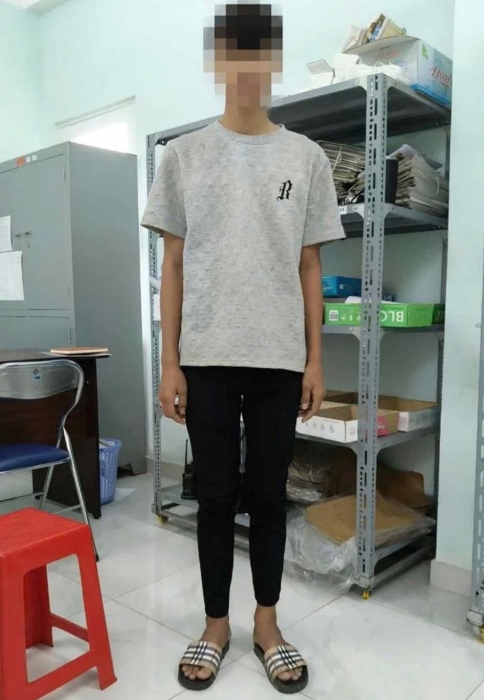 Đối tượng M. tại cơ quan công an. Ảnh: CACC.