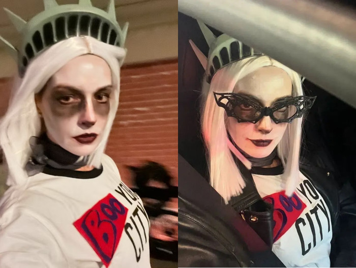 Anne Hathaway hóa thân thành 'Boo York City'. Nữ minh tinh đã mang đến phong cách Halloween đậm chất thành thị với một bộ trang phục độc đáo tôn vinh hình ảnh “Boo York City”, tạo nên không khí vừa lạ lẫm vừa quen thuộc cho người hâm mộ.